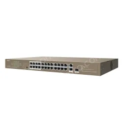 24FE+2GE/1SFP Rackmount Switch With 24-Port PoE