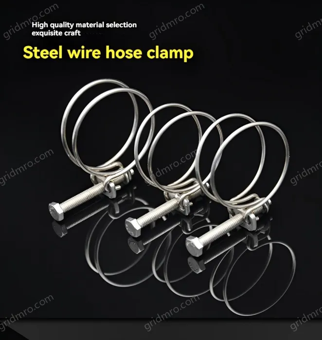 Double steel wire hose clamp 201 material 11-14*2 [wire diameter]