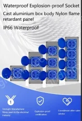 Explosion-proof cast aluminium 5-hole black