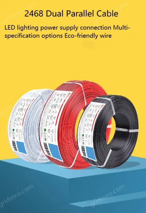 Cabinet Light Power Cord 18AWG (34/0.14TS) Black print white section