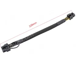 6PIN to 8PIN Server Power Cable Graphics Card Cable Mesh Sleeve Protection 52cm