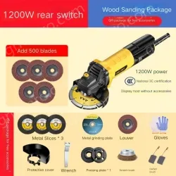 Slotted version 1200W rear switch wood sanding