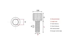 Cylindrical head hexagon socket screws M1.6*4
