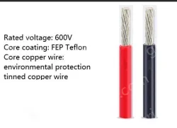 Teflon Wire Cable 20AWG Black 19 cores