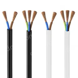3 cores Black Cable 1mm Nominal cross-section