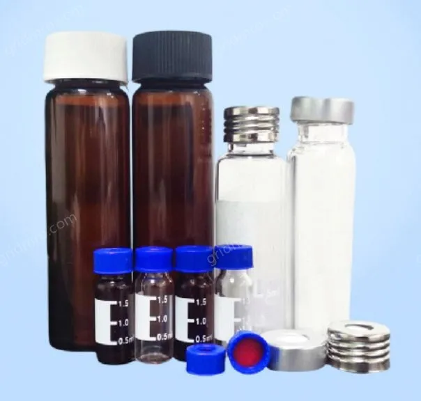 Solid lid with graduated brown lid with lid pad, 4 ml