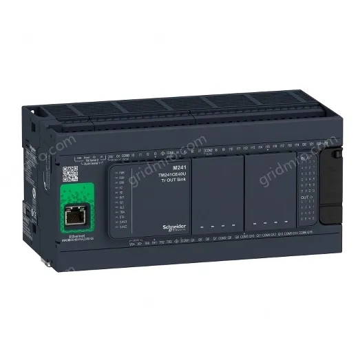 TM241CE40R logic controller, Modicon M241, 40 IO, relay, Ethernet