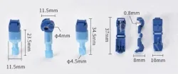 T2 blue 1.5-2.5 square cord-T-type no-break wire terminal