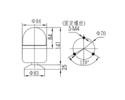 Small warning lightsLTE-1083J AC110V Yellow