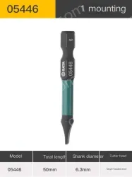 Single head, slotted 6mm, total length, 50mm-05446