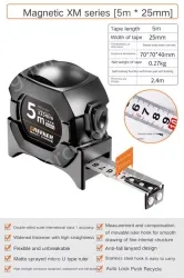 Class I. accuracy 5 m X25mm, self-locking/lagging / magnetic / double-sided ruler belt