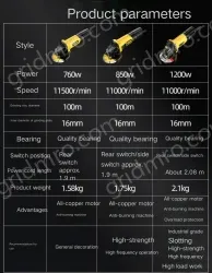 Decoration 760W rear switch stone cutting and grinding