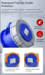 3 pole 63A Surface mounted socket